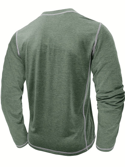 Kingsley | Classic Long-Sleeve Henley Shirt