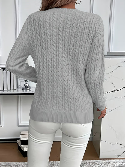 Lorelei | Cable-Knit Round Neck Sweater