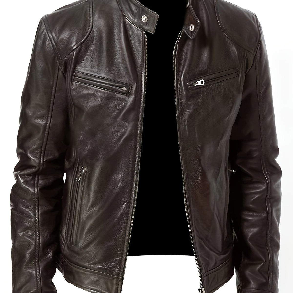 Blake | Classic Stand-Collar Moto Jacket