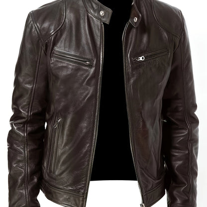 Blake | Classic Stand-Collar Moto Jacket
