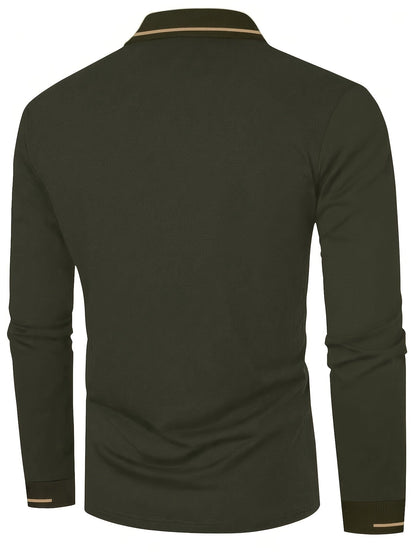 Reginald | Refined Long-Sleeve Polo Shirt