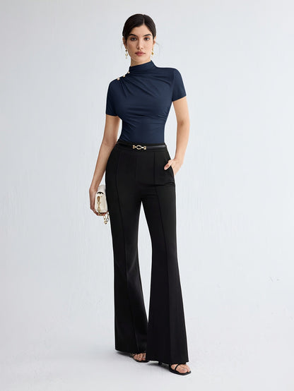 Hazel | Fitted Mock-Neck Top