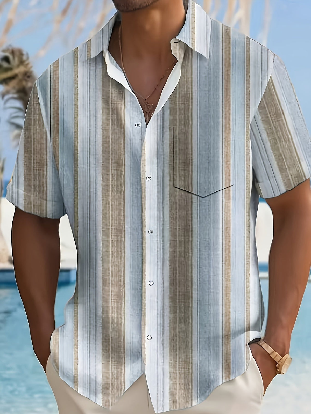 Sullivan | Coastal Striped Short Sleeve Shirt