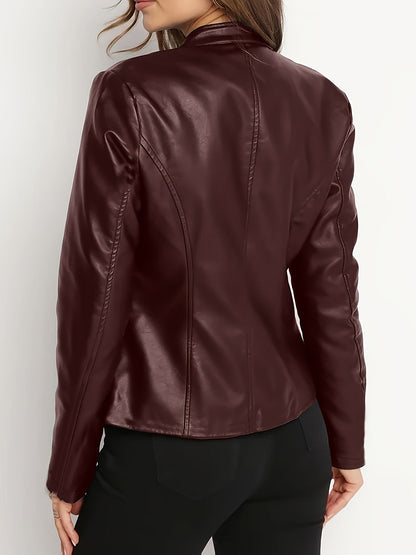 Danielle | Sleek Zip-Up Moto Jacket