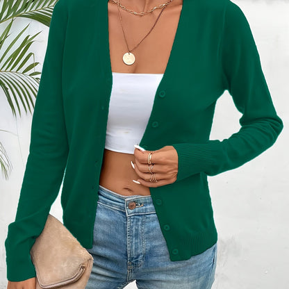 Annabel | Button-Front V-Neck Cardigan