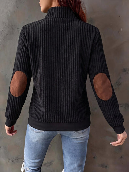 Everly | Half-Zip Ribbed Pullover
