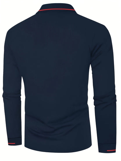 Reginald | Refined Long-Sleeve Polo Shirt