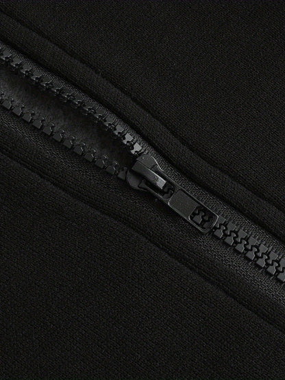 Xavier | Colour Block Zip-Up Hooded Jacket