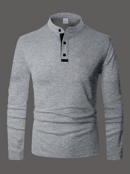 Reginald | Refined Long-Sleeve Henley Shirt