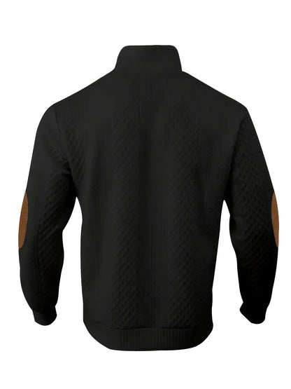 Gabriel | Textured Stand-Collar Jumper