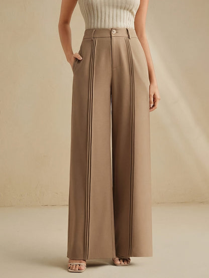 Cassia | Pleated Wide-Leg Trousers