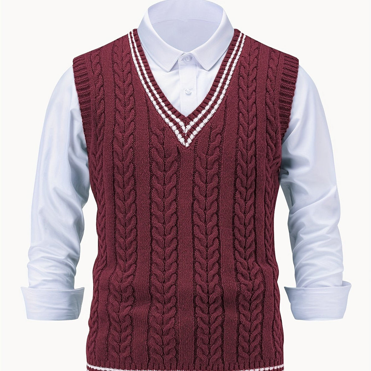 Lionel | Classic Cable-Knit Sweater Vest