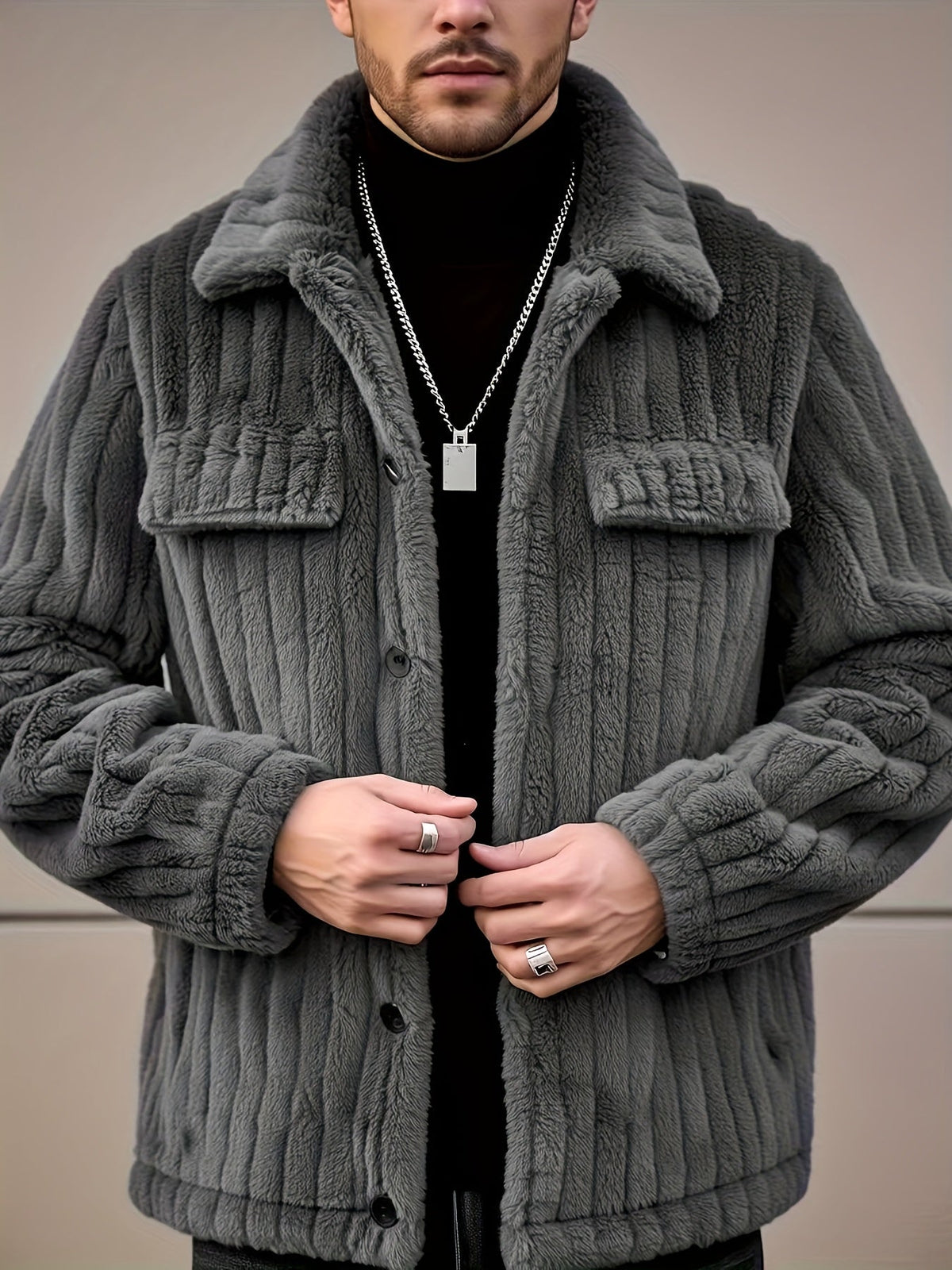 Warren | Cosy Textured Winter Jacket