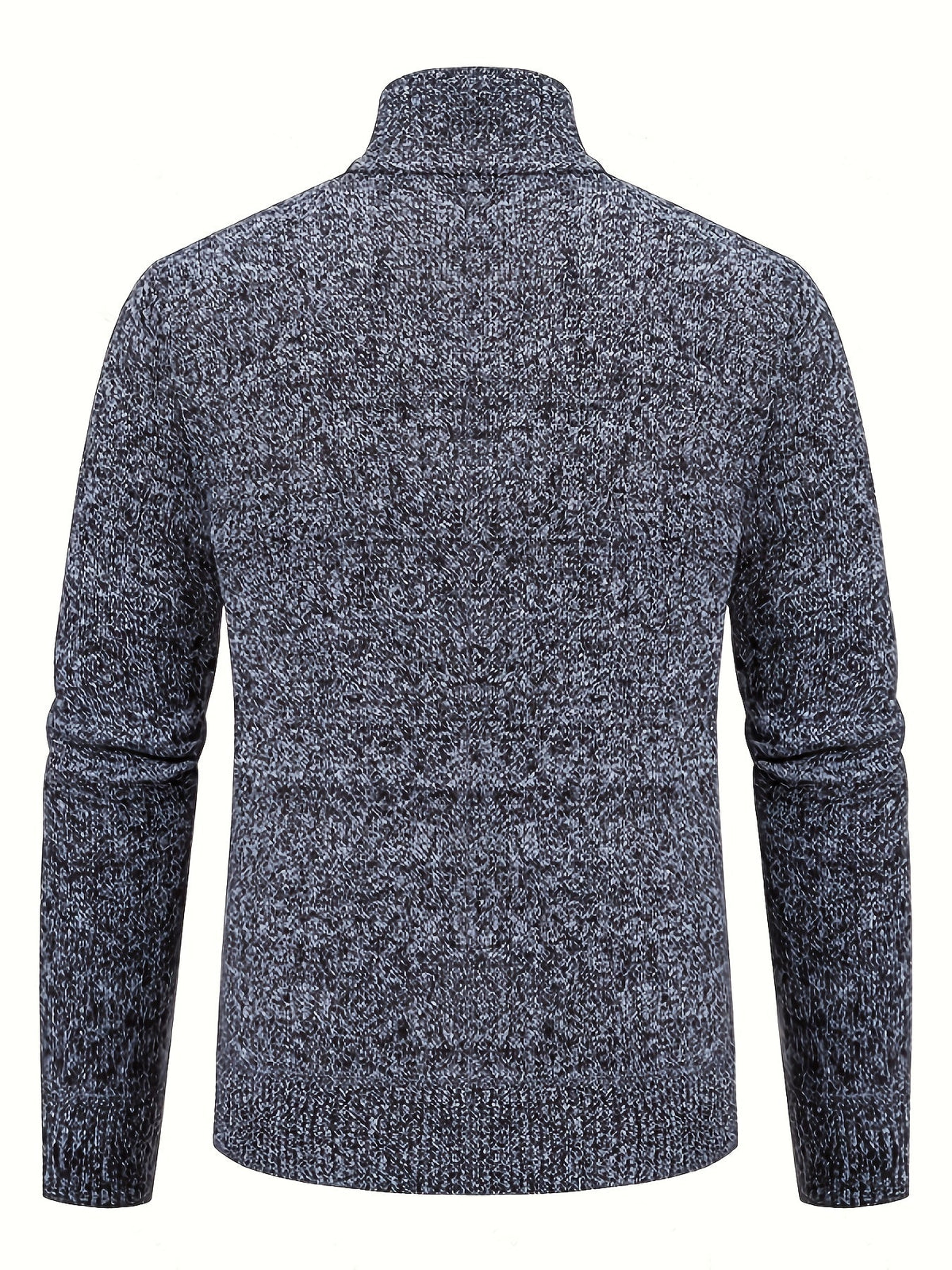 Edmund | Textured Stand-Collar Zip Cardigan