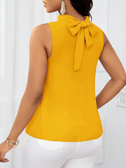 Willa | Bow-Neck Sleeveless Blouse
