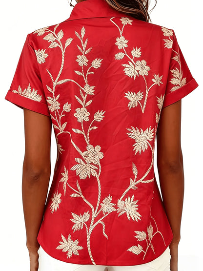 Marjorie | Floral Button-Up Shirt