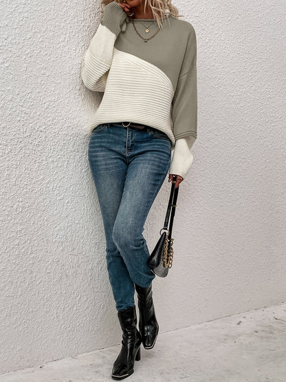 Mabel | Colour Block Relaxed Sweater