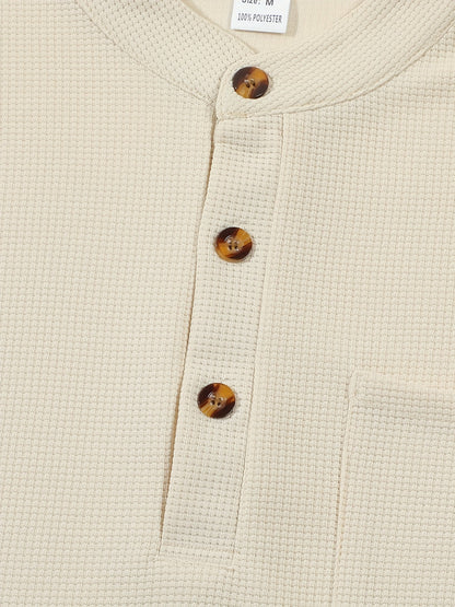 Dawson | Textured Long-Sleeve Henley Shirt