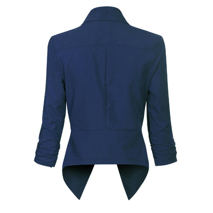 Beverly | Draped Open-Front Blazer