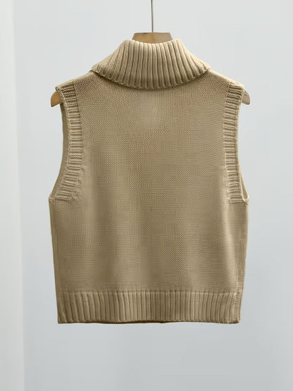 Marguerite | Structured High-Collar Zip Waistcoat