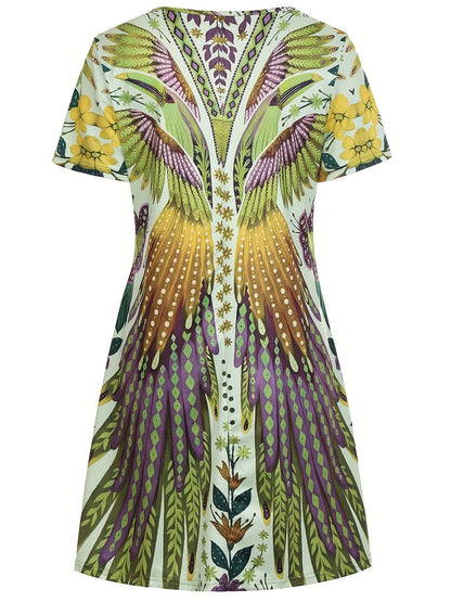 Willa | Bohemian Print A-Line Dress