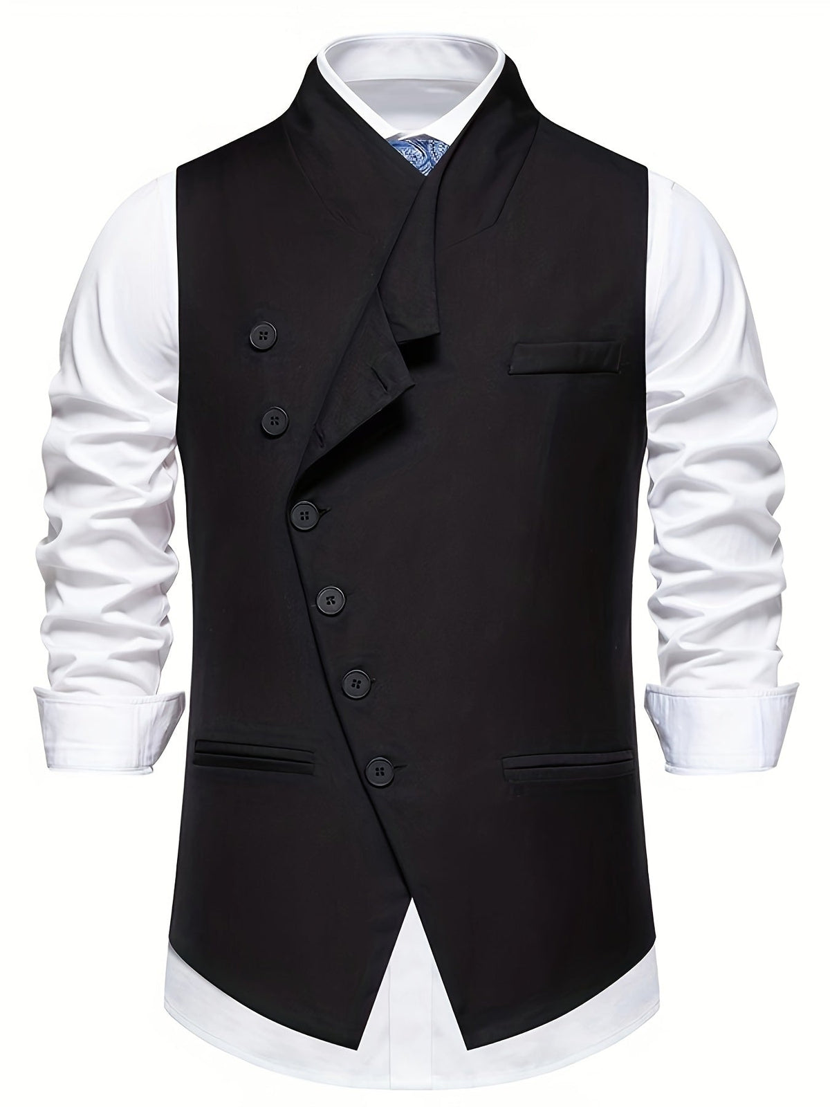 Wallace | Slant-Button Tailored Waistcoat