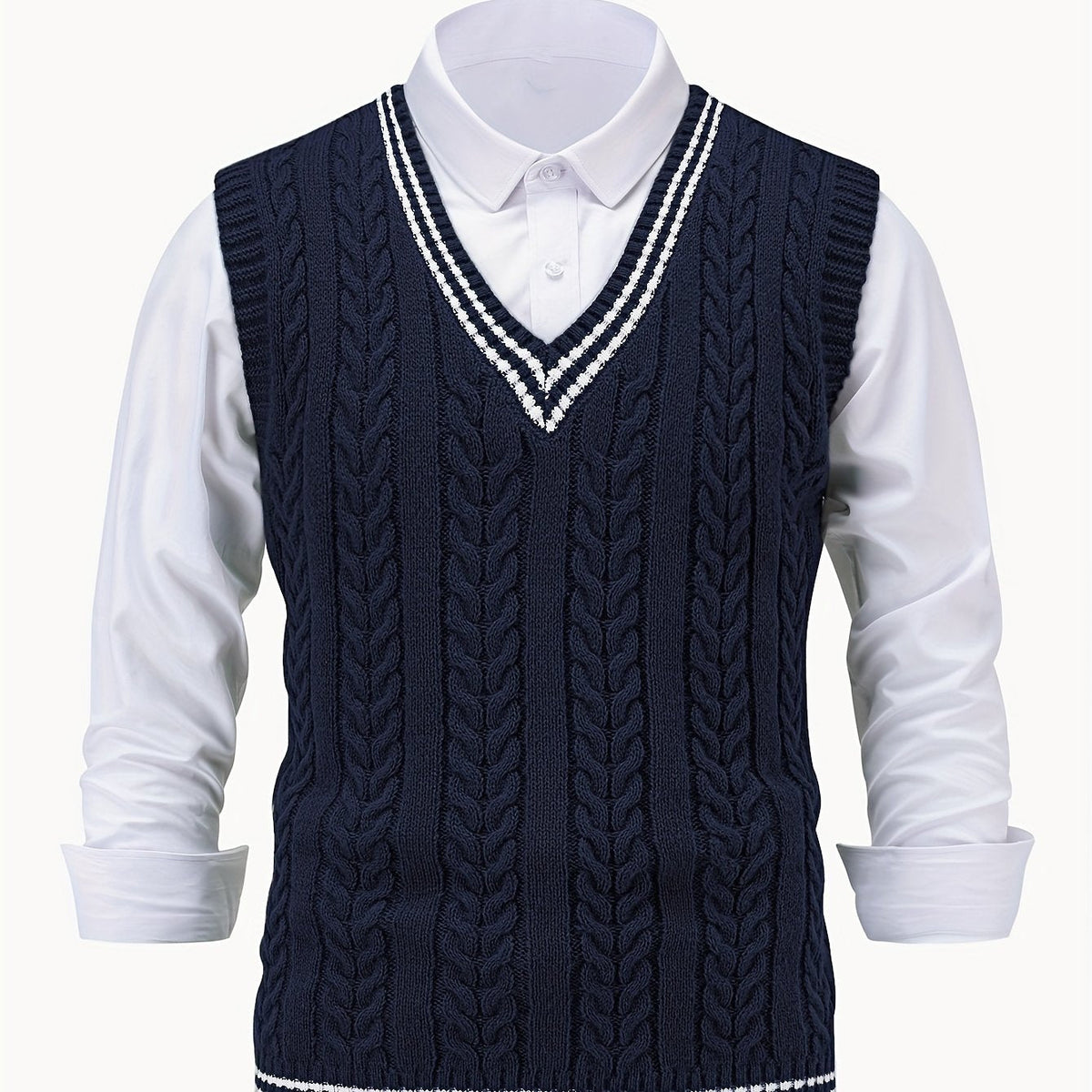 Lionel | Classic Cable-Knit Sweater Vest