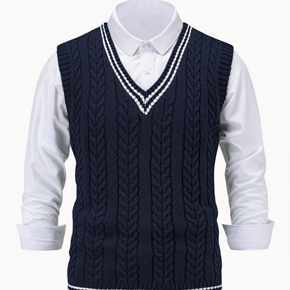 Lionel | Classic Cable-Knit Sweater Vest