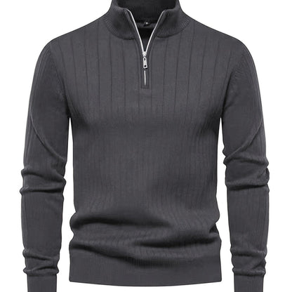 Camden | Ribbed Quarter-Zip Sweater