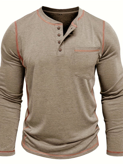 Kingsley | Classic Long-Sleeve Henley Shirt
