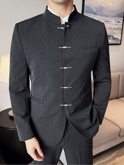 Reid | Refined Stand-Collar Suit Jacket