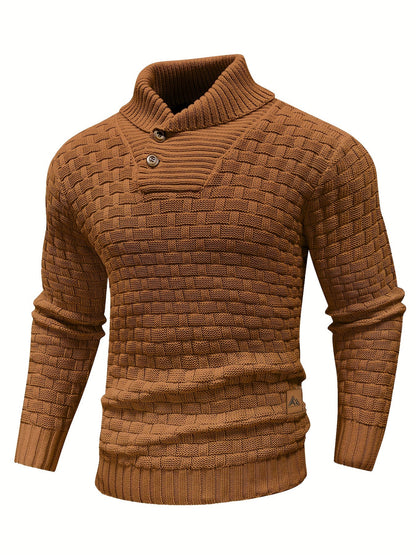 Barrett | Textured Shawl-Collar Jumper