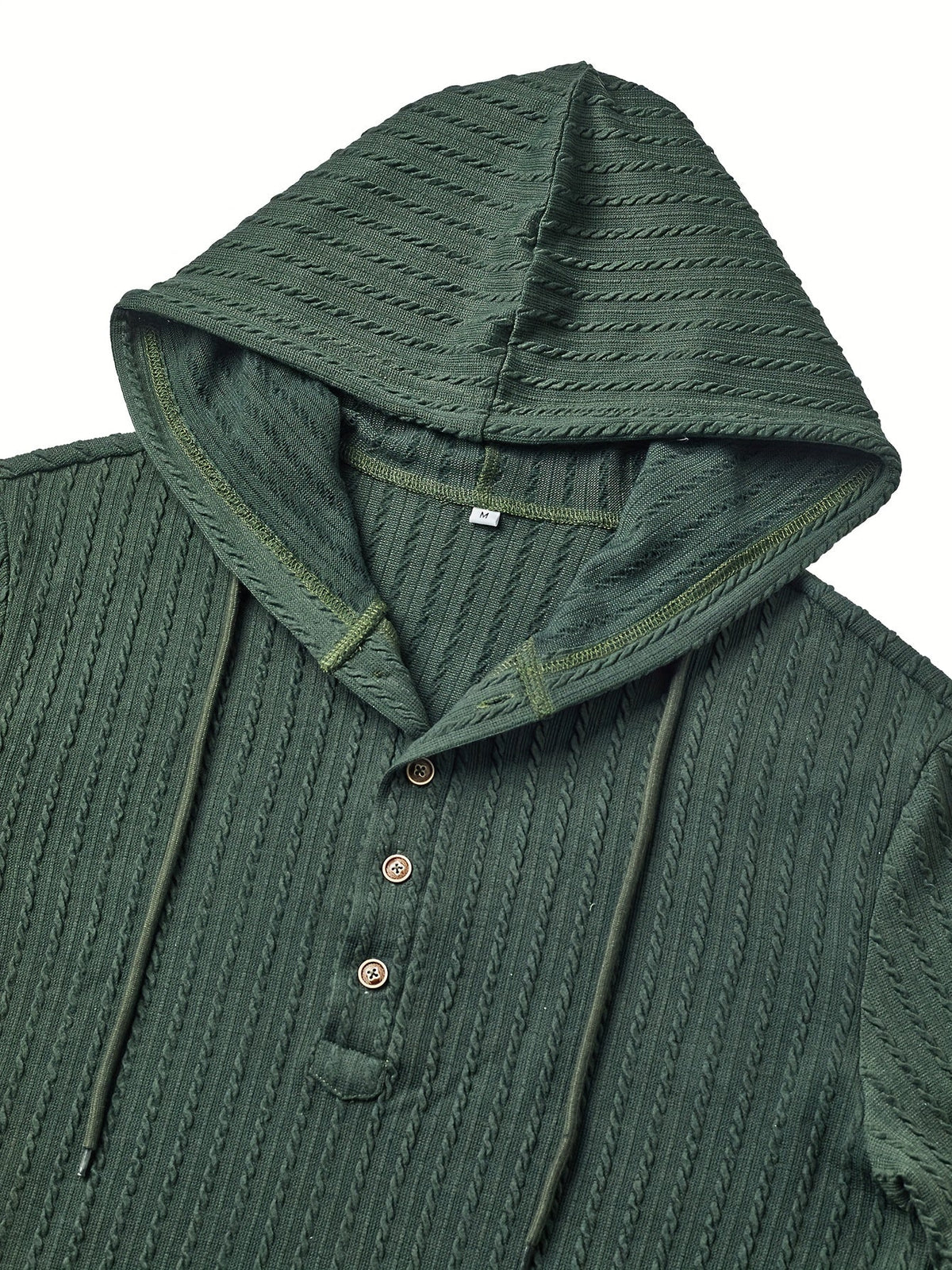 Rafferty | Textured Hooded Henley Shirt