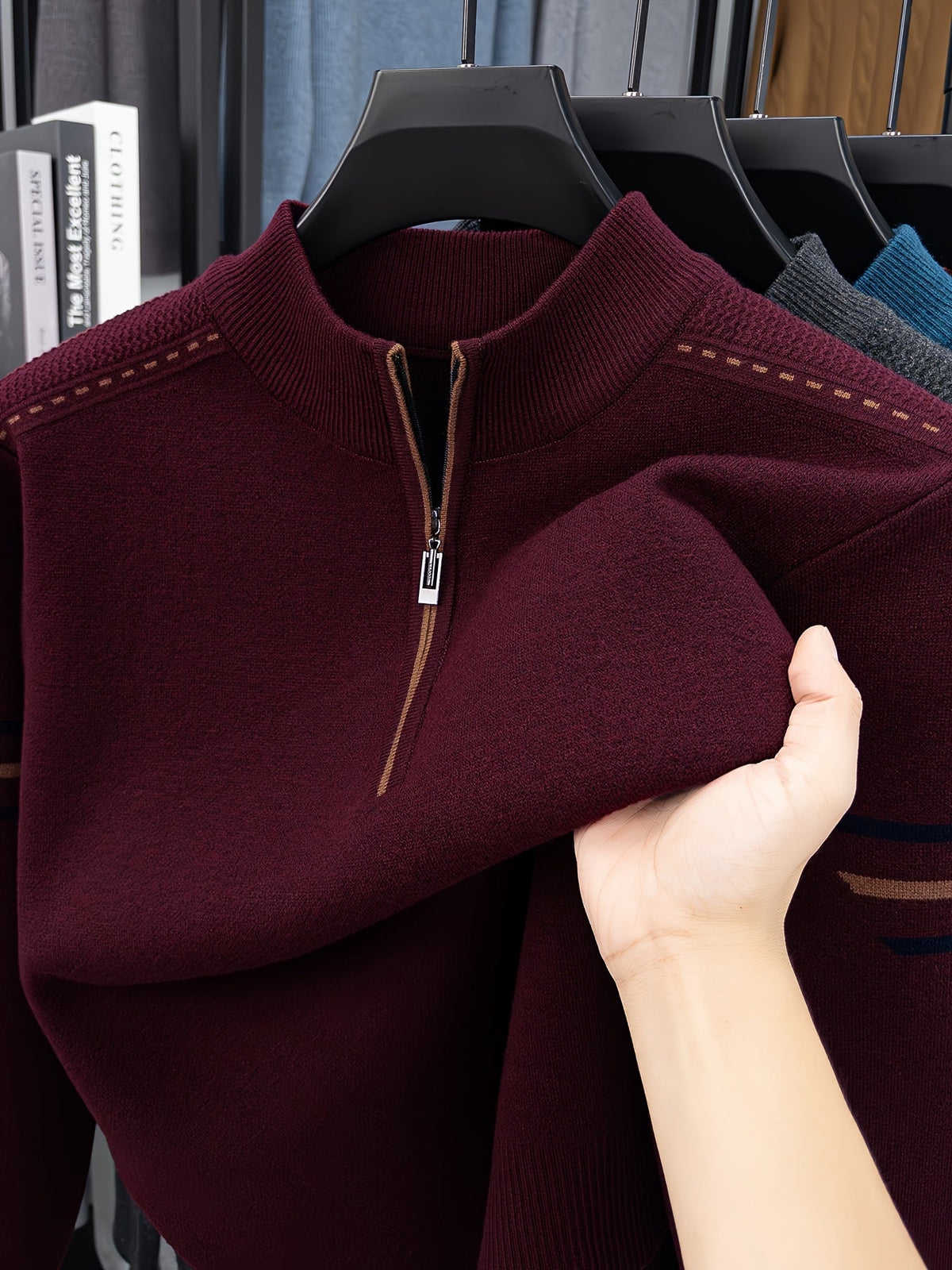 Alden | Zip-Neck Knit Sweater