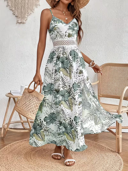 Valentina | Floral Print Sleeveless Split Dress