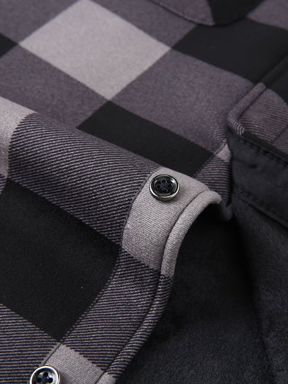 Rowan | Hooded Checked Shirt Jacket