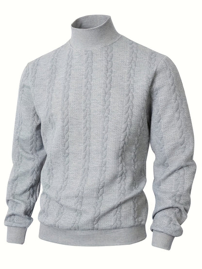 Brennan | Textured High-Neck Sweatshirt