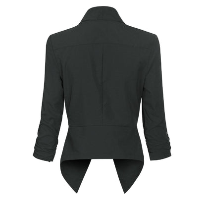 Beverly | Draped Open-Front Blazer