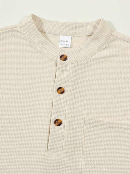 Dawson | Textured Long-Sleeve Henley Shirt