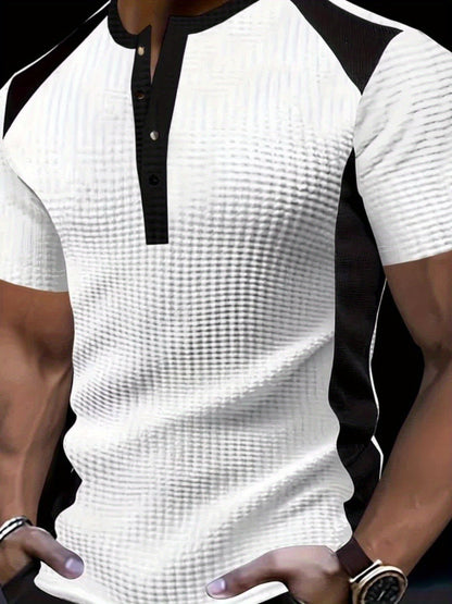 Bradford | Textured Contrast Henley