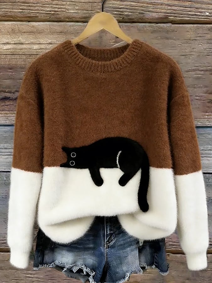 Bridget | Women's Sweatshirt with Cat Design