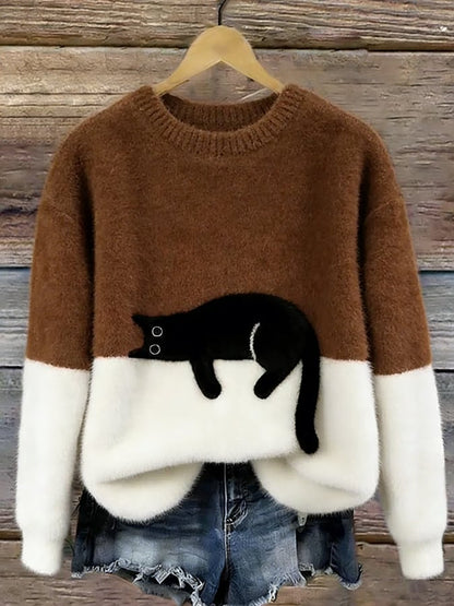 Bridget | Women's Sweatshirt with Cat Design