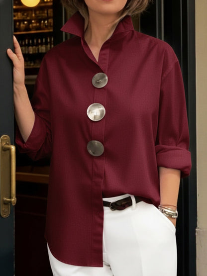 Keira | Stylish Big Button Collar Blouse