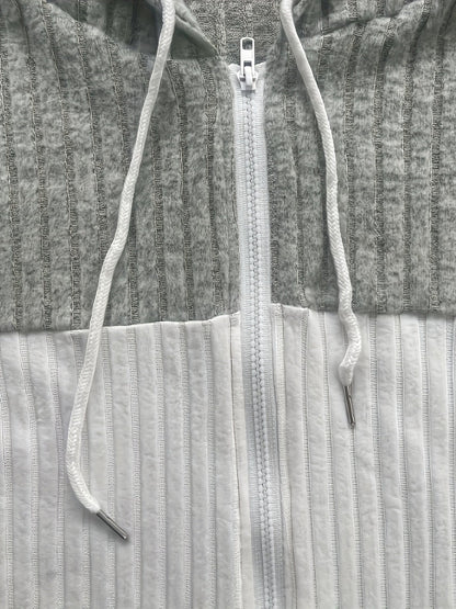 Tamara | Textured Hooded Zip Jacket