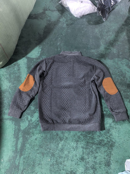 Gabriel | Textured Stand-Collar Jumper