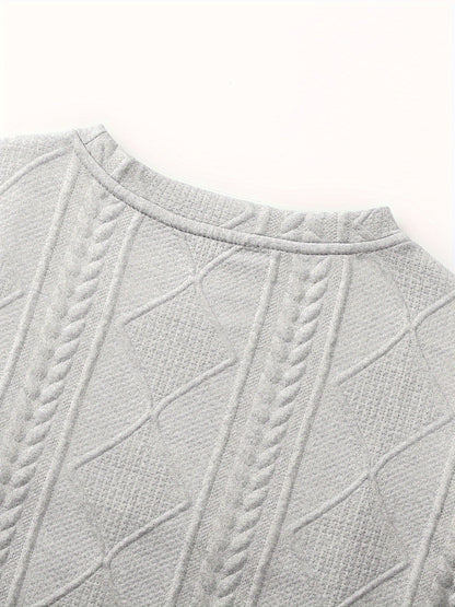 Clifford | Textured Knit-Look Long Sleeve Top