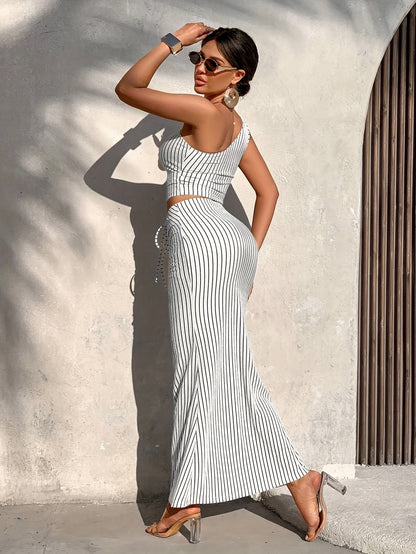 Cassandra | One-Shoulder Two-Piece Set