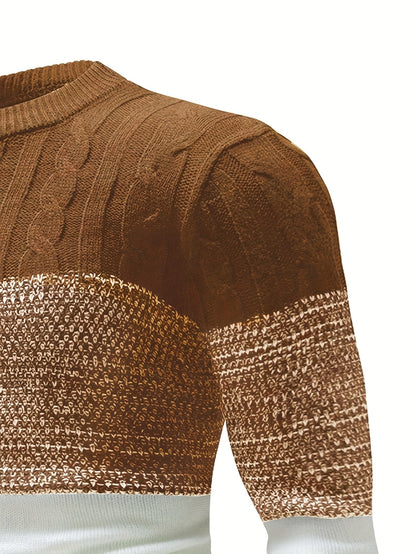 Thatcher | Colour-Block Crew Neck Jumper