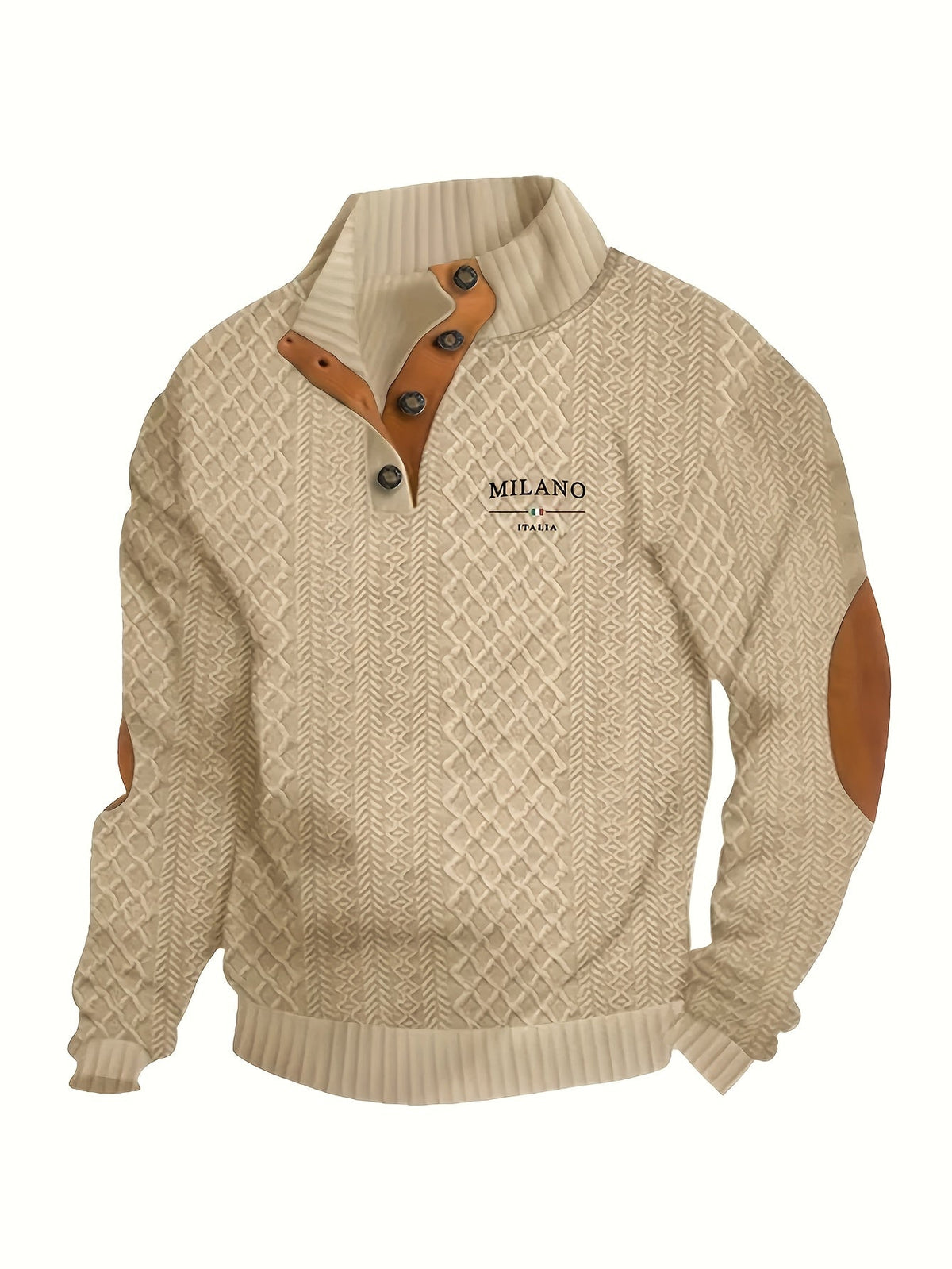 Rowland | Textured Stand-Collar Pullover