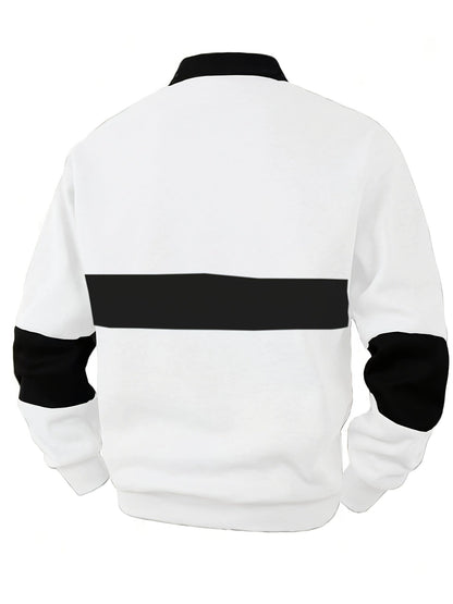 Nolan | Colour-Block Long Sleeve Polo Shirt